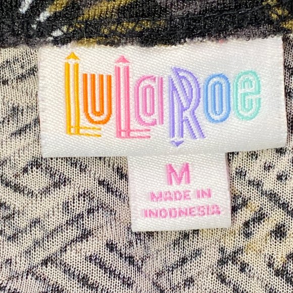 4/$25 Lularoe Black Geometric Print Textured Amelia Dress With Pockets Size M - Picture 6 of 9